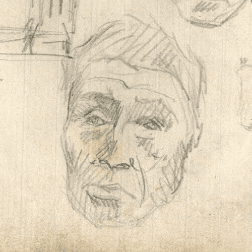 Vintage Pencil Original Drawing Theater Figures Portraits image 5