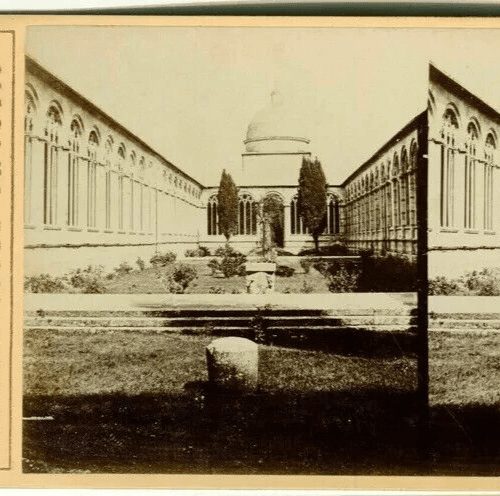Vintage Stereoview Photo Giacomo BROGI - Pisa Area del Campo Santo c. 1870 image 2