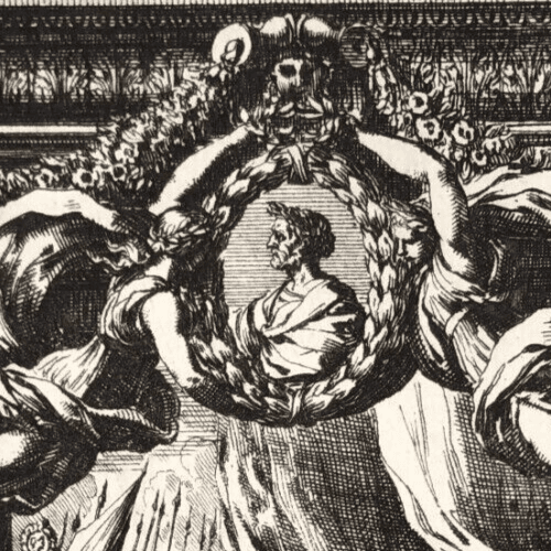 Antique Etching Jean Le Pautre (1618–1682) Religious Scene, History Architecture image 3