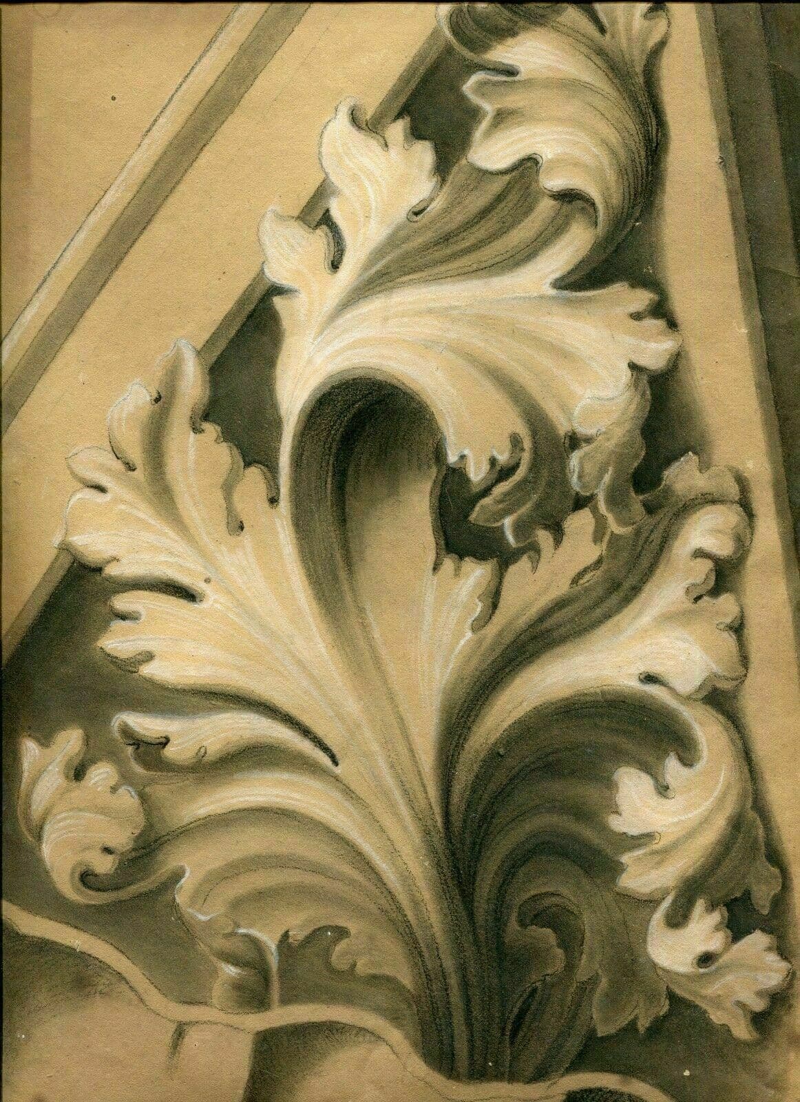 Drawing Fountain, Lion, Ornaments, Decoration image 3
