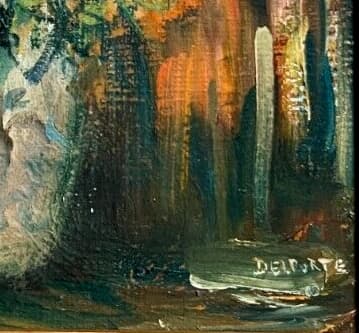 Antique Painting Original Odette DELPORTE Flowers Bouquet Floral Framed image 4