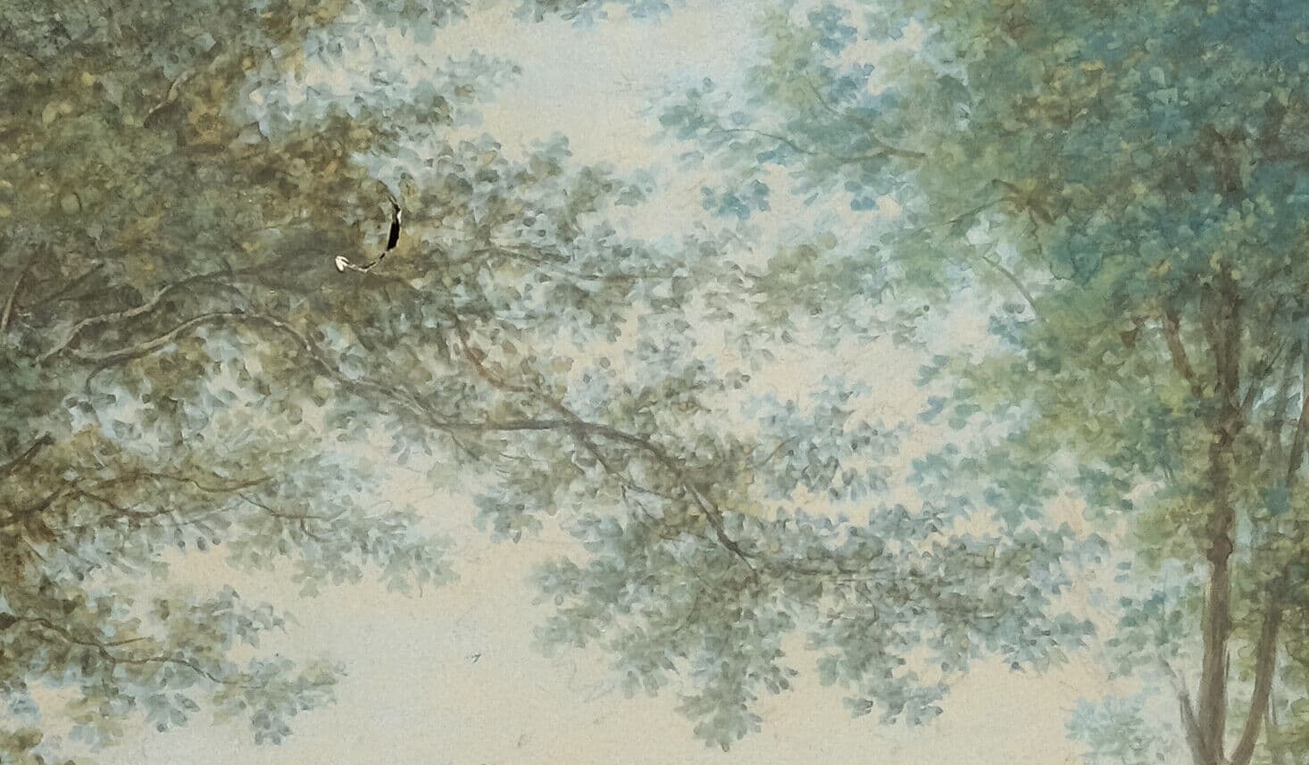 Antique Old Painting attrib Camille Pierre MORET (1803-1871) Couple with Dogs image 4