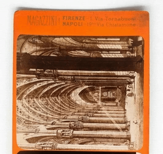 Vintage Stereoview G.BROGI - Milano, interno della Cattedrale, Italy c. 1880 image 4