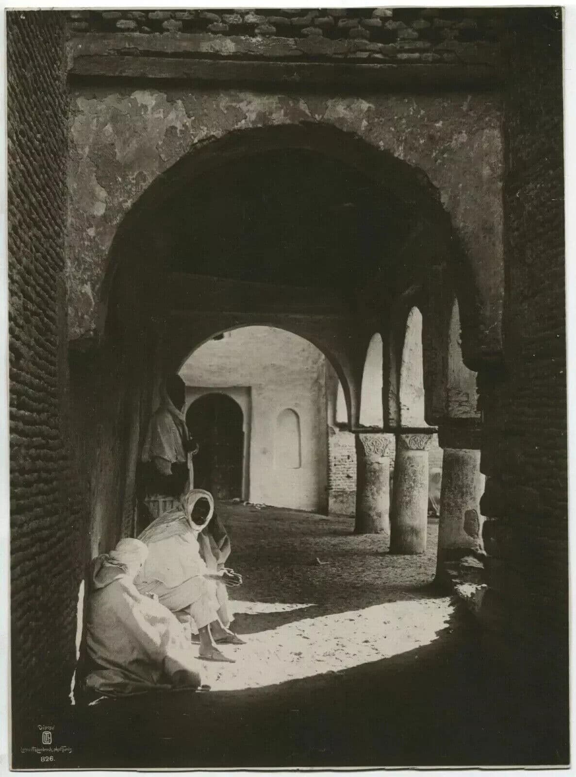 LEHNERT & LANDROCK Old town street of Gafsa, Tunisia, Vintage c. 1910 image 2