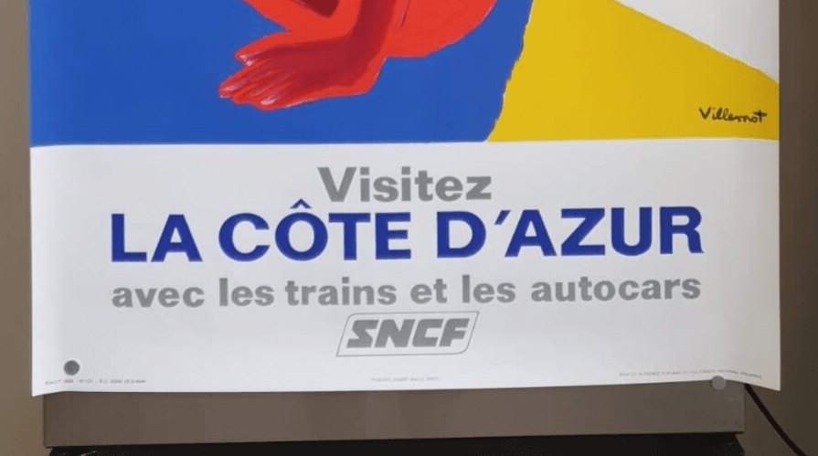 Vintage Original Poster VILLEMOT Woman Summer SNCF Visitez la Côte d'Azur 1968 image 7