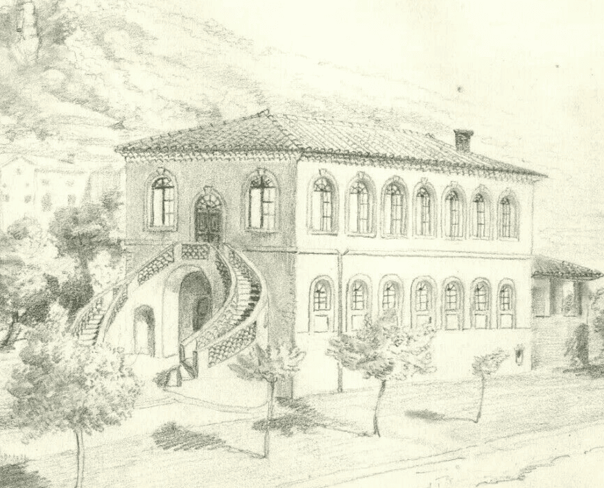 Antique Pencil Drawing Landscape, Silature in the Gard Artwork image 4
