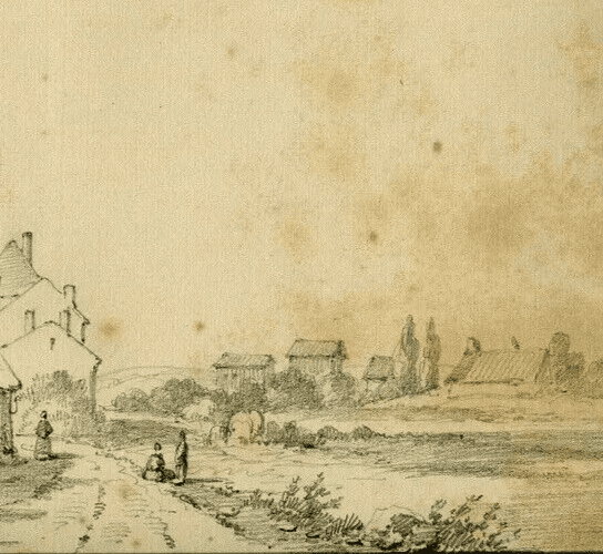 Antique Drawing Armand BLANDIN (1804-1846) Landscape Tours 1866 Artwork image 4