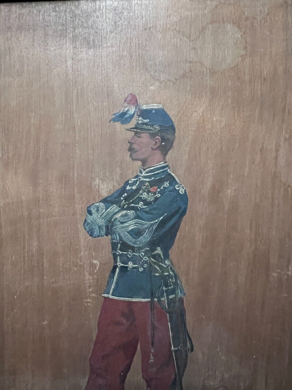 Antique Original Paul PERBOYRE (1851-1929) Military Man Painting image 6