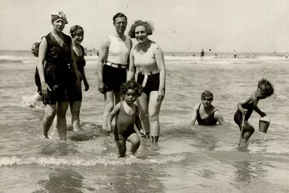 Vintage Photography Original BeachTime with the Family 1920' image 1