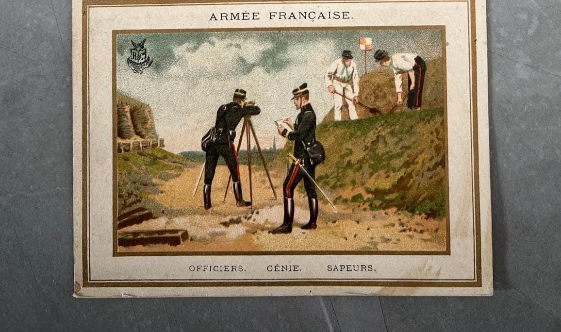 Set of 3 Antique Trade Cards - Armée Française Military Scenes image 5