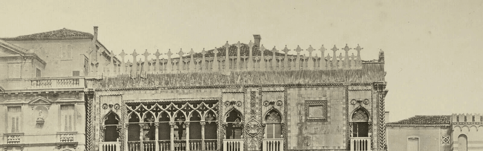 Antique Carlo Ponti (1820-1893) Palace of the Ca d'Oro Venice 1870 Photograph image 5