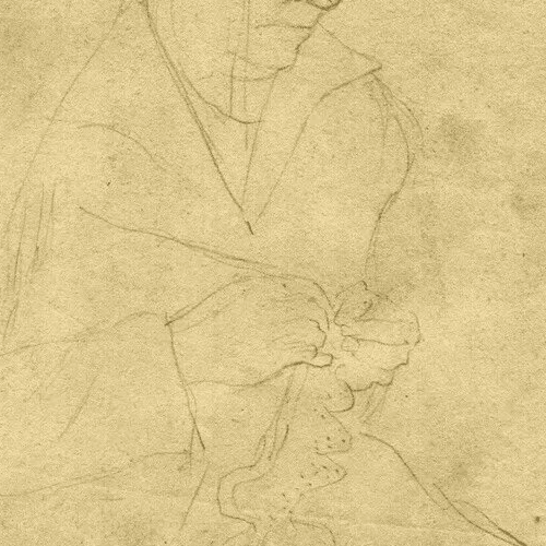 Vintage Pencil Drawing signed Miguel VILLA BASSOLS (1901-1988) - Woman Sewing image 4