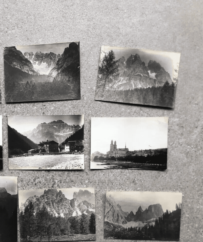 Vintage Photographs Lot x13 Mountain Landscape and Cityview People 1902 image 6