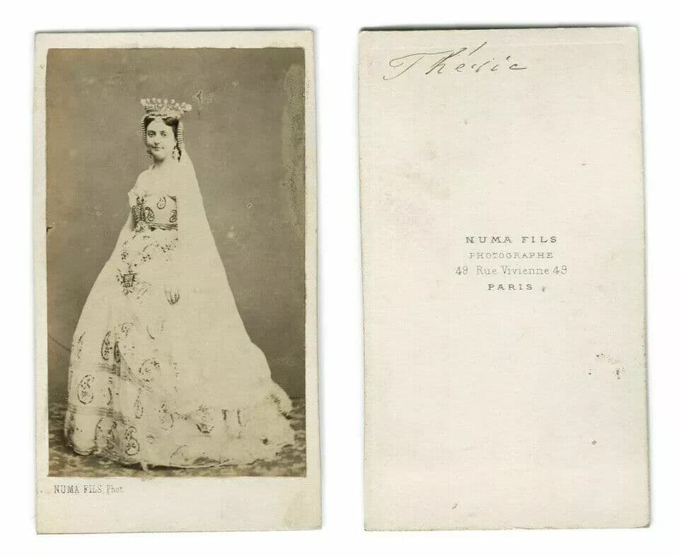 CDV Vintage Photographs NUMA FILS - Alice Theric, Opera Albumen c. 1864 image 3