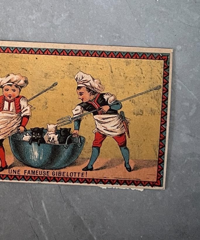 Set of 6 Antique Trade Cards - French Advertising Ephemera (Late 19th Century) image 5