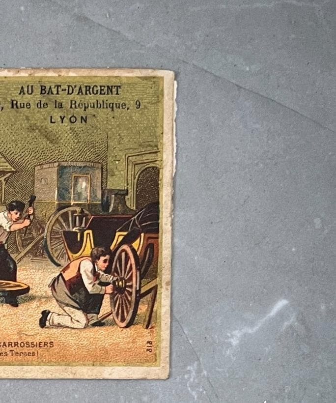 Set of 6 Antique Trade Cards - French Advertising Ephemera (Late 19th Century) image 8