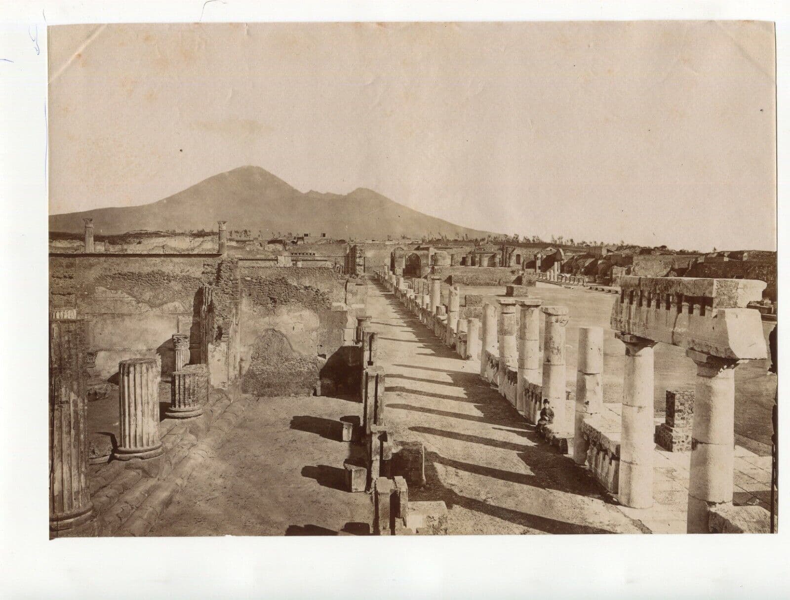 Vintage Photographs Original Pompeii, Italy, Foro Civile Landscape image 2