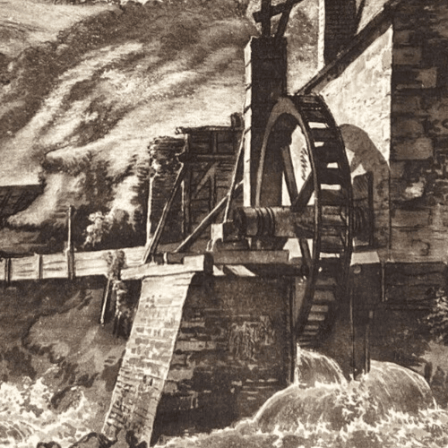 Antique Etching Original Iron Forge, Dolgelli, Barmouth, Merioneth Shire, Sandby image 3