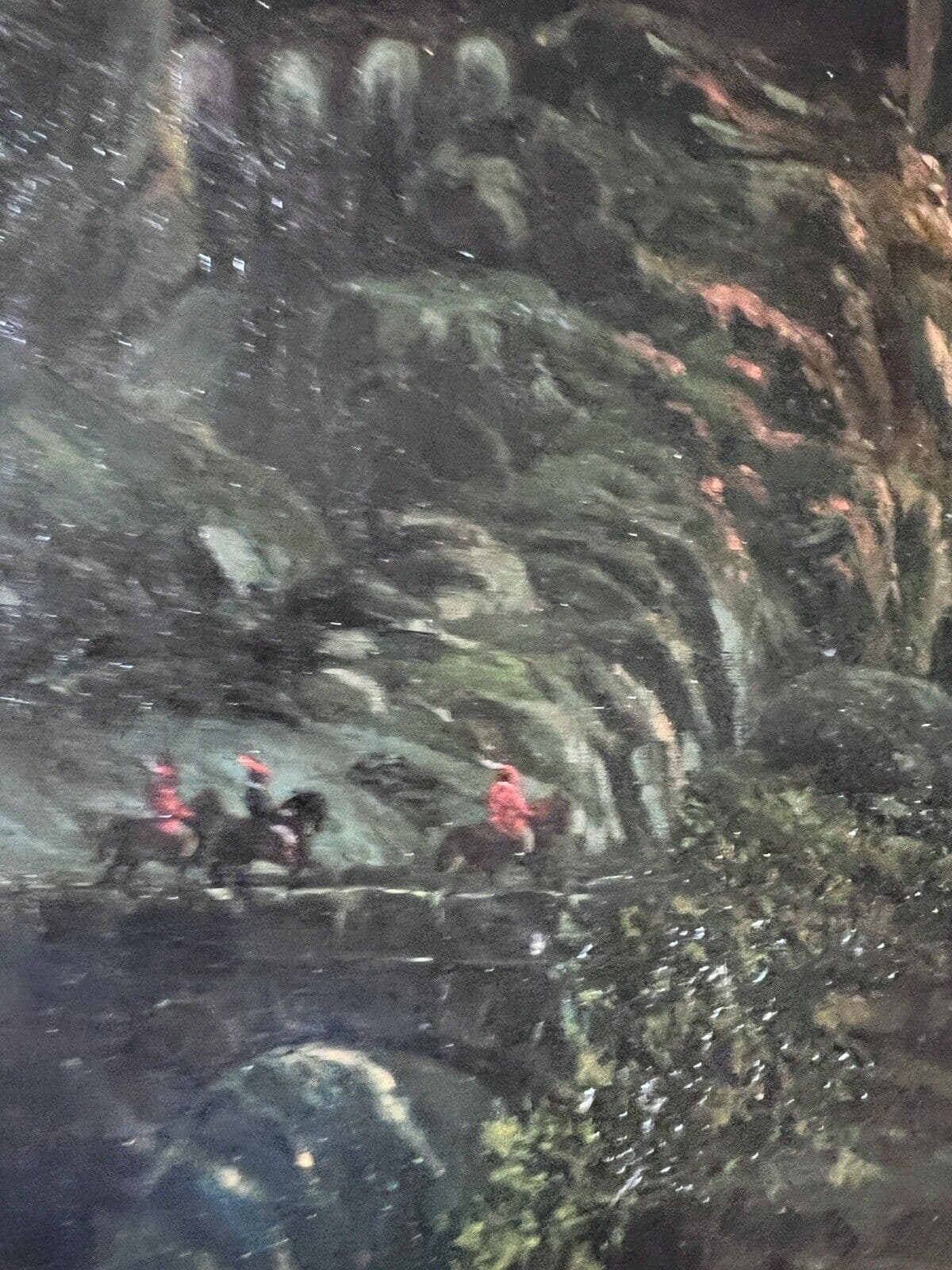 Painting Castle and Figures, Sunset 19th Century image 7
