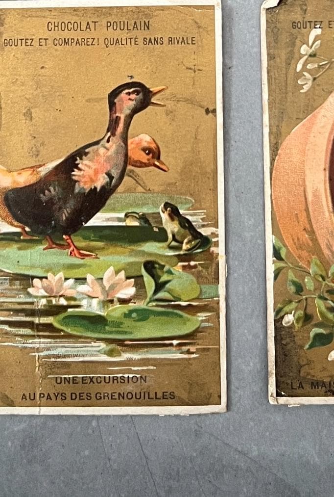 Set of 6 Vintage Chocolat Poulain Trade Cards - Charming French Ephemera image 6