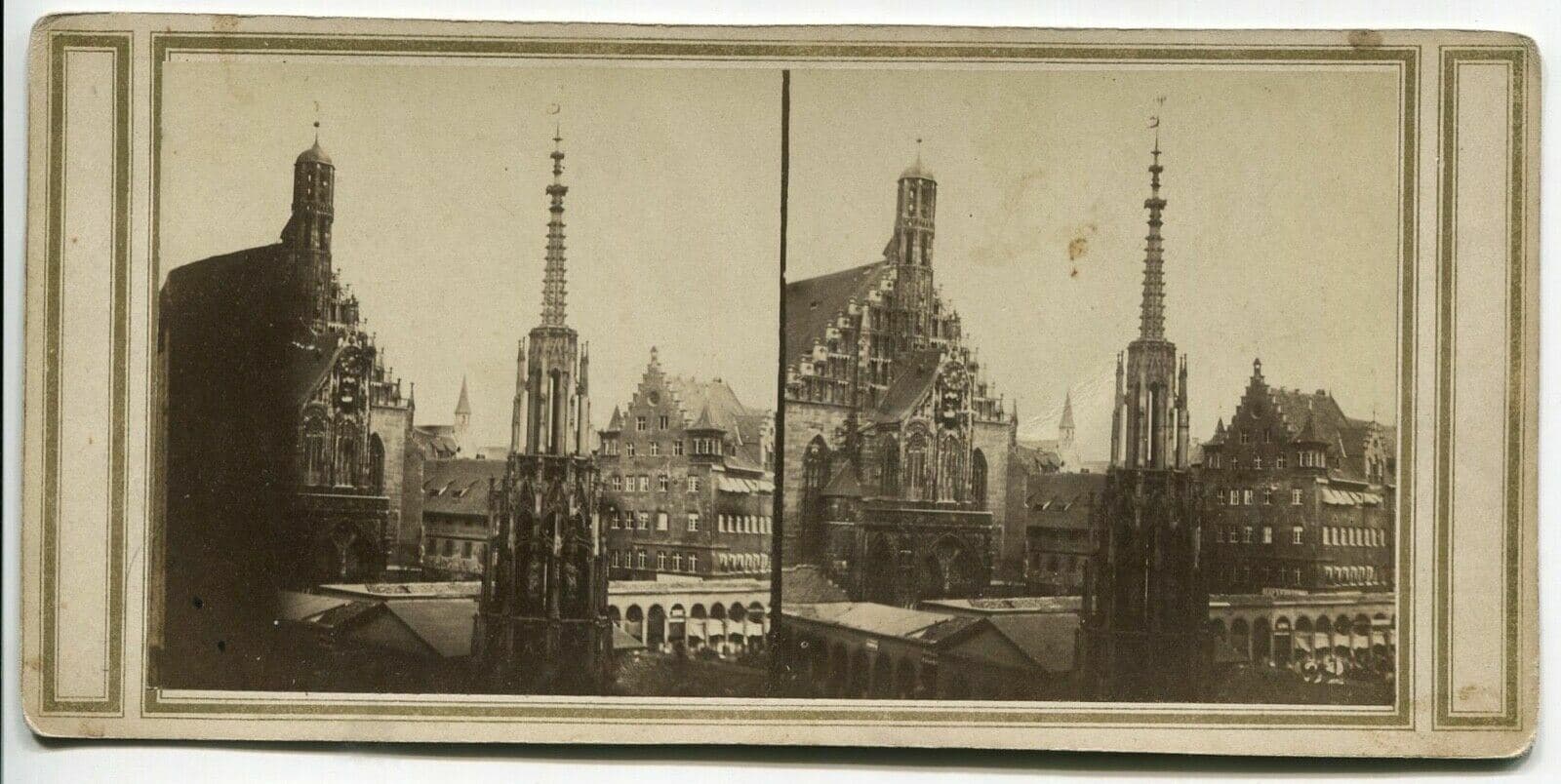 Vintage Stereoview Photographs - Nuremberg Place - Albumen c. 1865 image 1