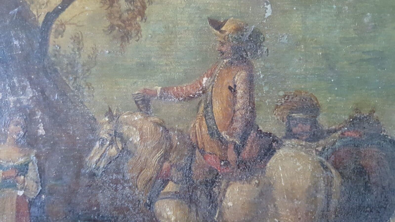 Antique Oil Painting Original around Charles PARROCEL c 1800 Artwork image 8