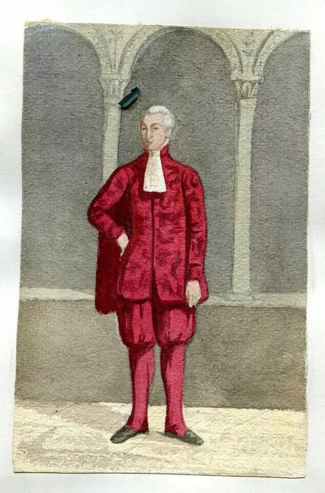 Antique Religious Drawing Original Ecclesiastical Clothes, Christian Religious image 3