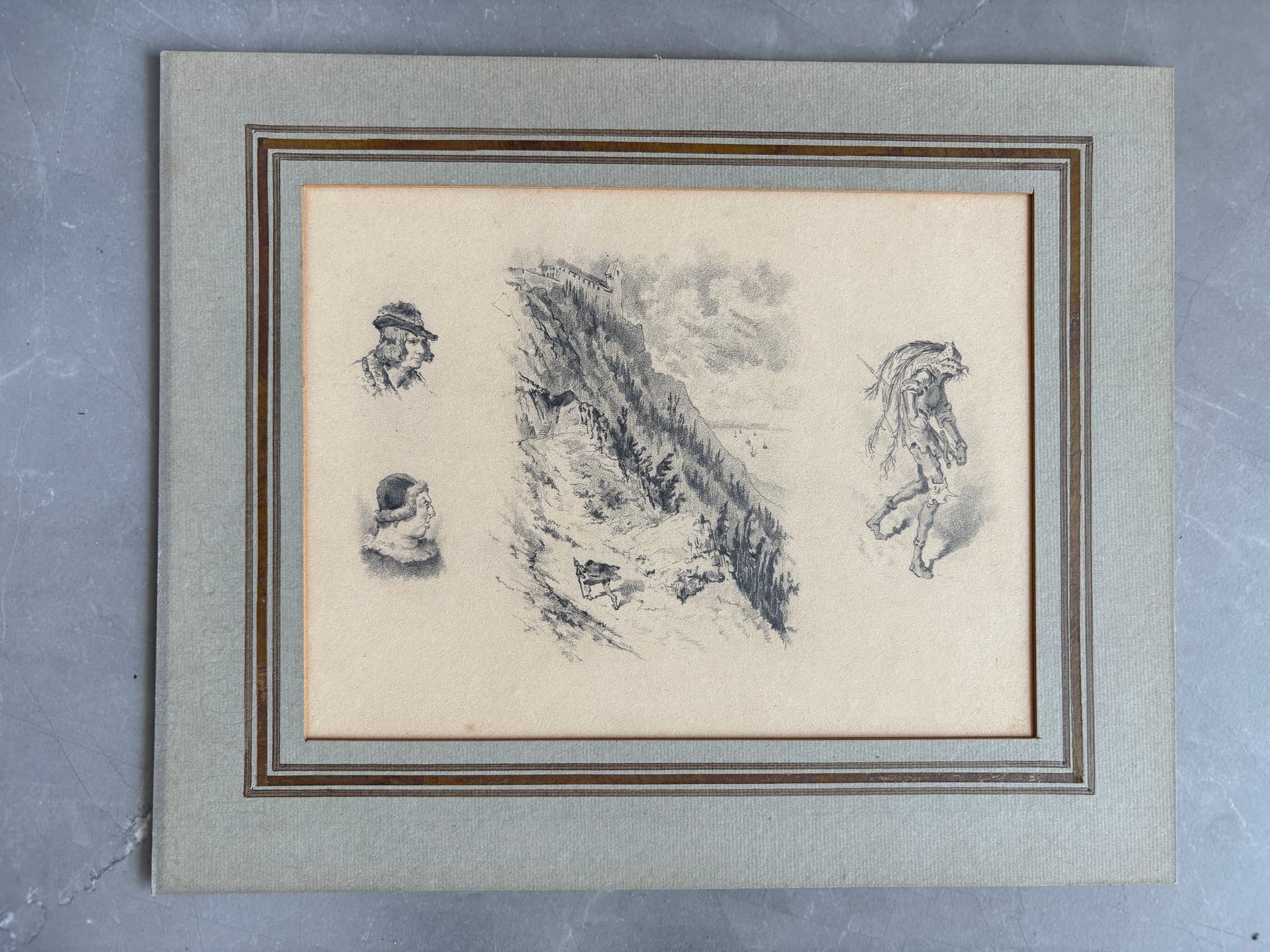Drawing after Honore Daumier People, Caricatures image 2