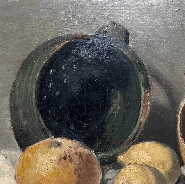 Vintage Painting Original signed Jean DEGEILH (XX) Fruit Still Life and Vase image 4