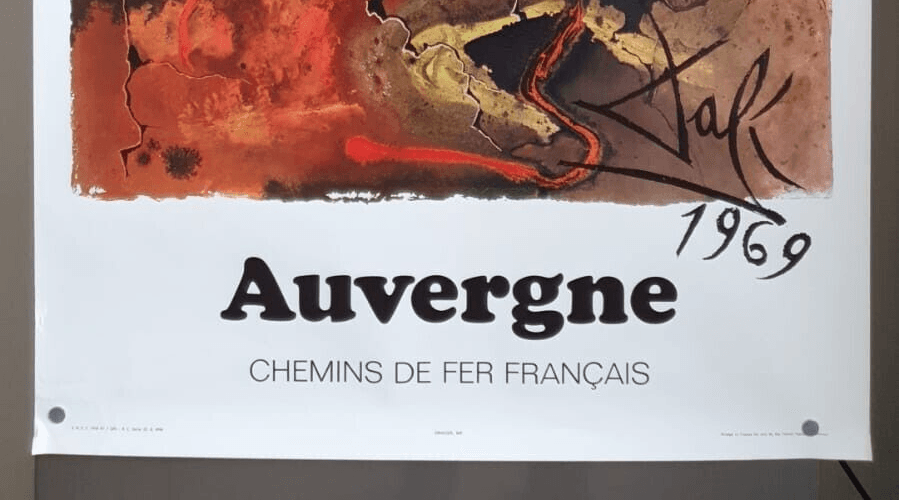 Vintage Original Poster Salvador DALI Auvergne, Butterflies, Abstraction 1969 image 5