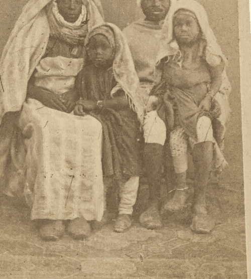 CDV Photographs Orientalist Portrait African Family, Tunis c. 1867 image 4