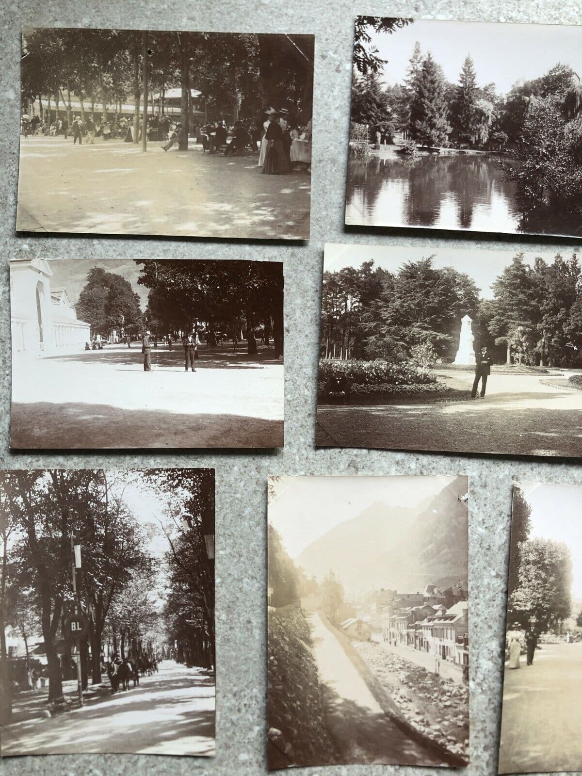 Vintage Photographs Lot Luchon, Cauterats, Tarbes, Hermal x11 1902 image 1