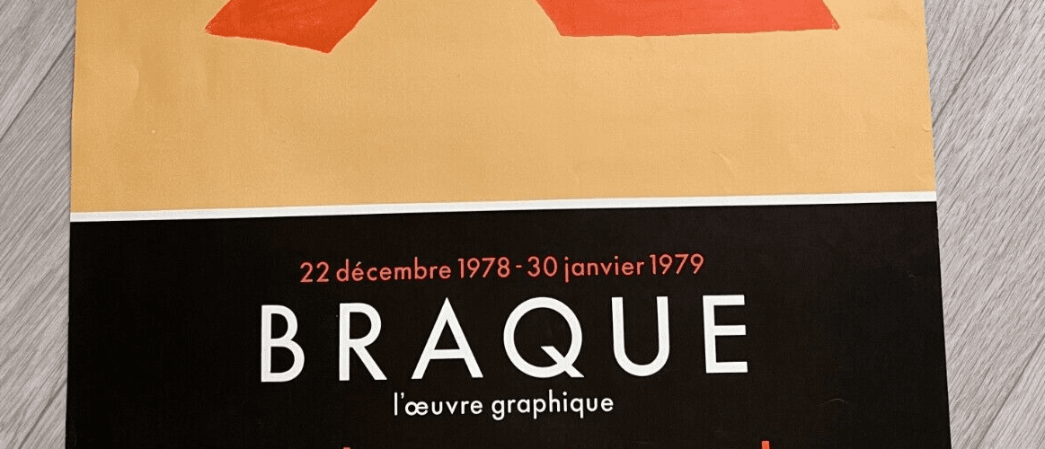 Vintage Poster Georges Braque Exhibition, L'Oeuvre Graphique 1979 image 4