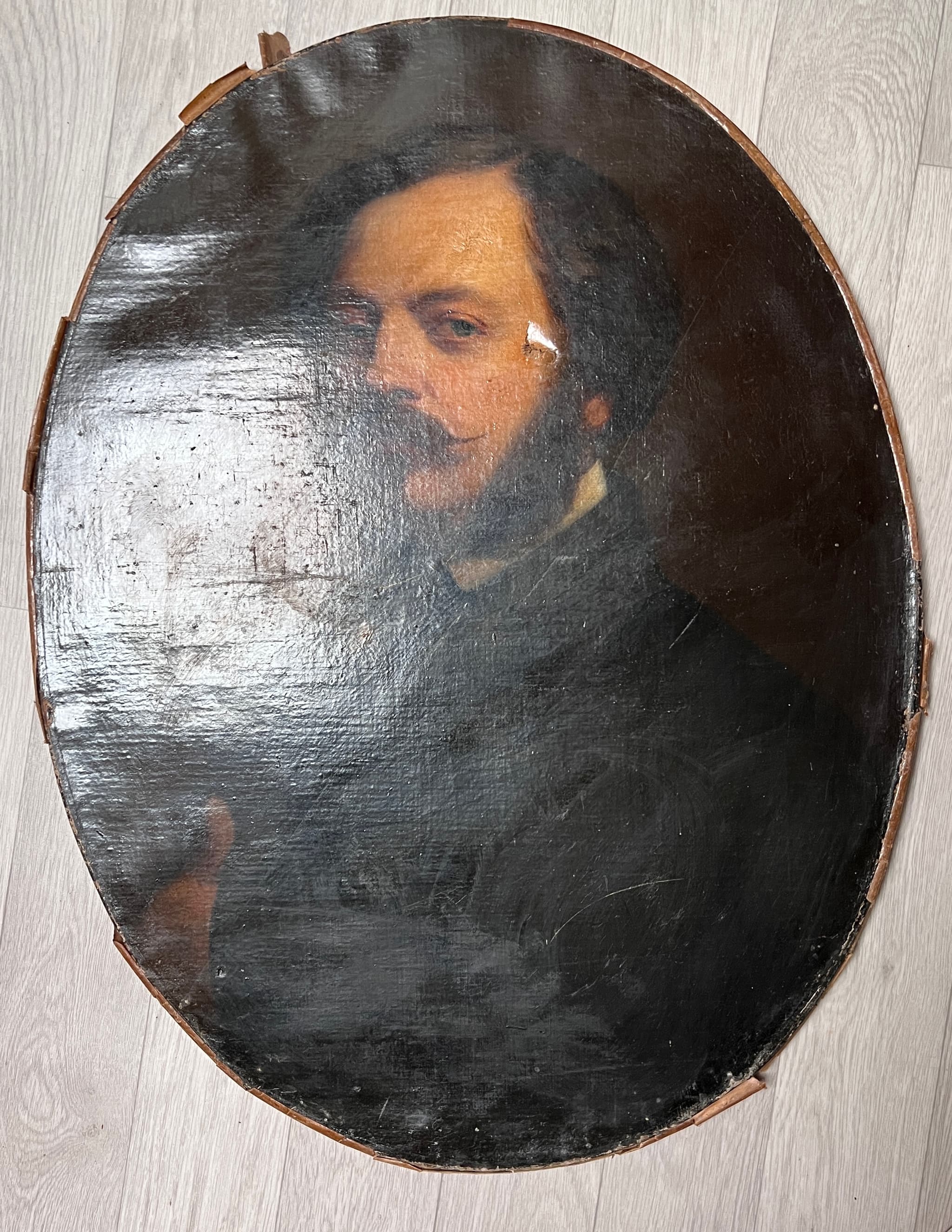 Painting by Charles LANDELLE (1821-1908) Man Portrait image 2