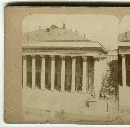 Vintage Stereoview - Stock Option Paris - Ledot editeur - Albumen c. 1860 image 2
