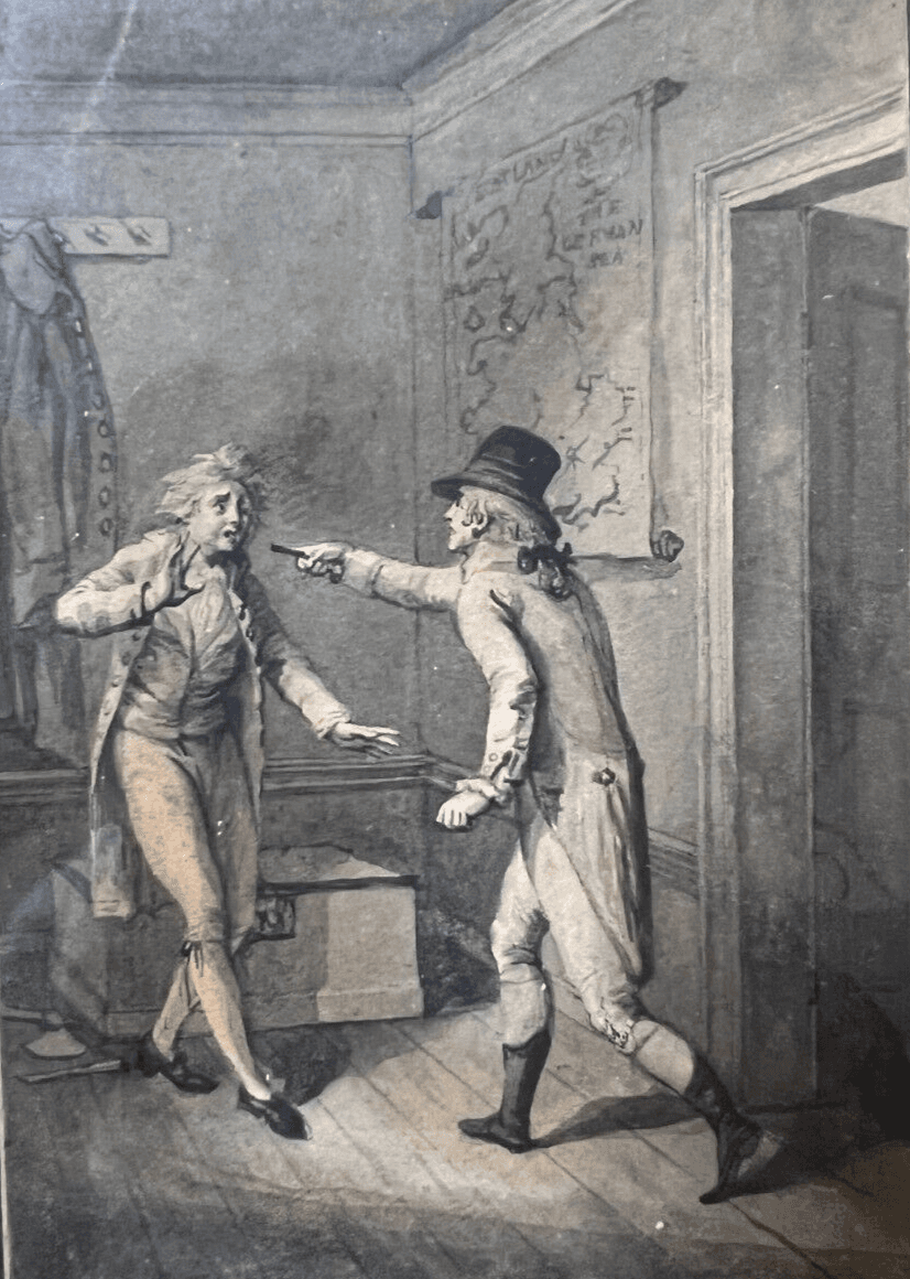 Antique Original Drawing Thomas STOTHARD (1755-1834) Shakespeare Scene