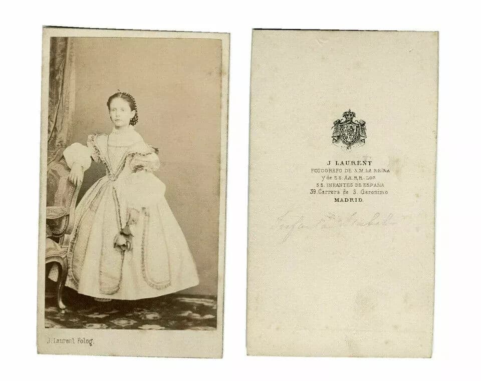 CDV Vintage Photographs J.LAURENT - Infanta Isabel de Borbon c.1860 image 4
