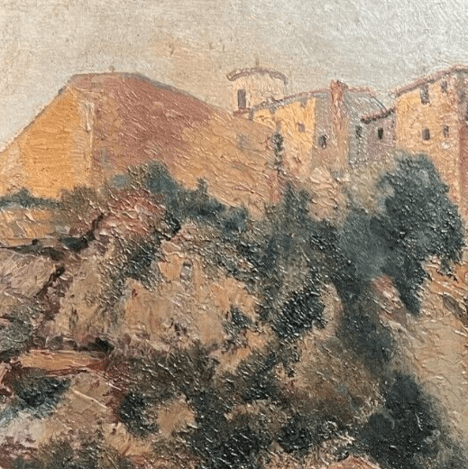 Antique Painting Original Maritime, Sea, Landscap Ile St Marguerite, Cannes 1930 image 3