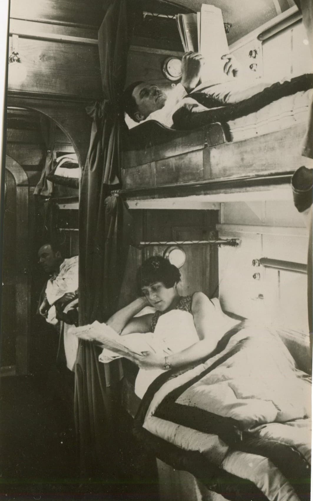 Sleeping in the Train Photographs 1920' image 1