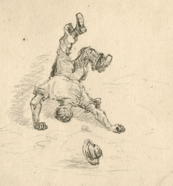 Antique Drawing Pencil Original People, Men, Military, Sketches image 2