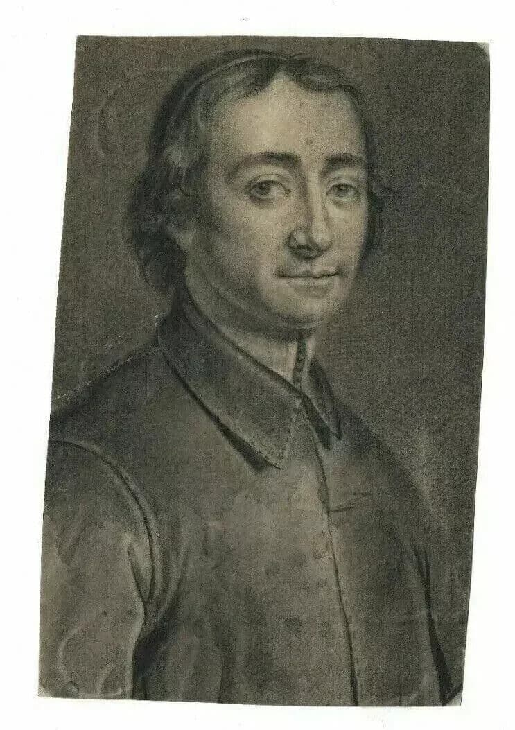 Antique Pencil Original Drawing 19th century Portrait, Man Artwork image 5