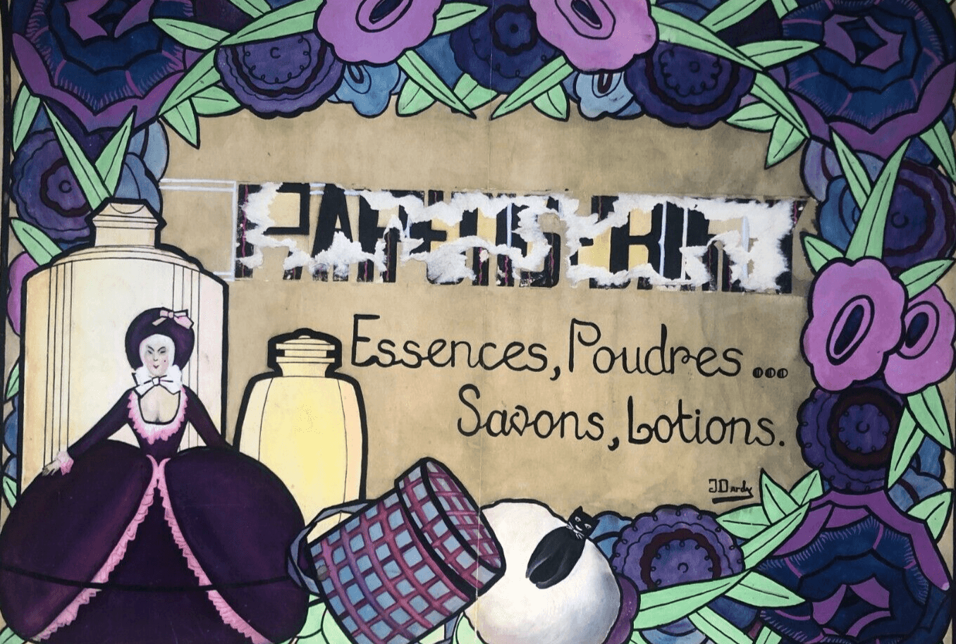 Drawing Art Deco Advertising Soap, Powder