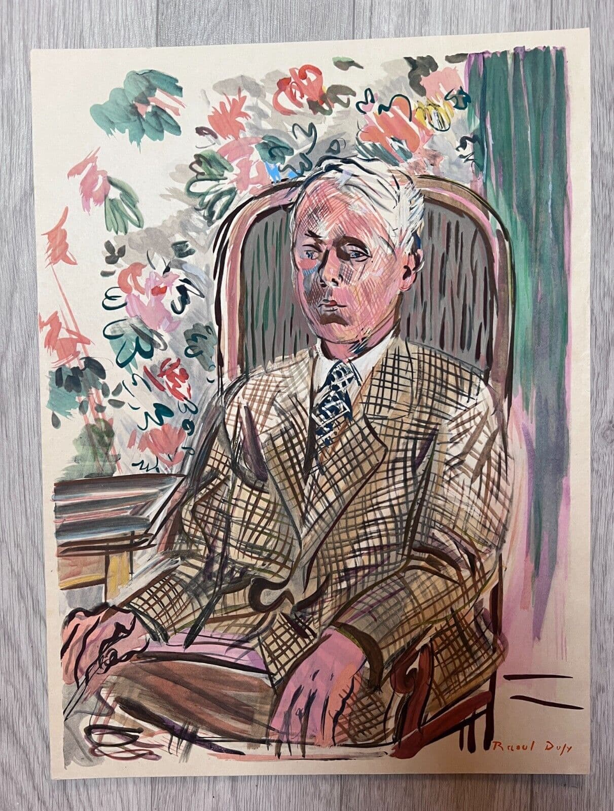 Raoul DUFY (1877-1953) Auto Portrait of the Artist Lithograph image 3