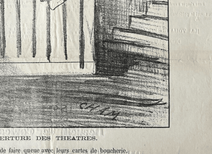 Antique Print 19th century Cham, Reouverture des Theatres Apres le Siege image 6