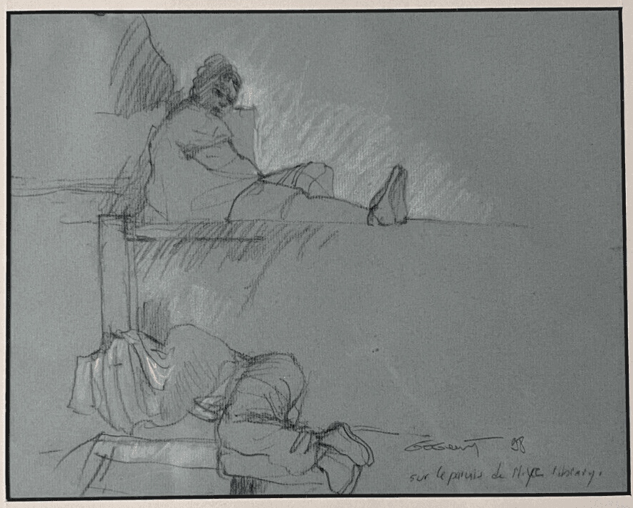 Contemporary Drawing Original New-York, People, Men signed 98 image 3