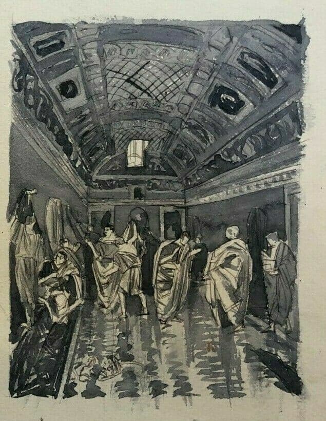 Drawing Mythology Scene de Genre, Figures image 2