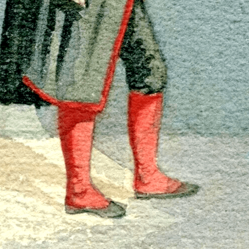 Antique Drawing Original Costume, Man, Italy, Religious, Church image 4