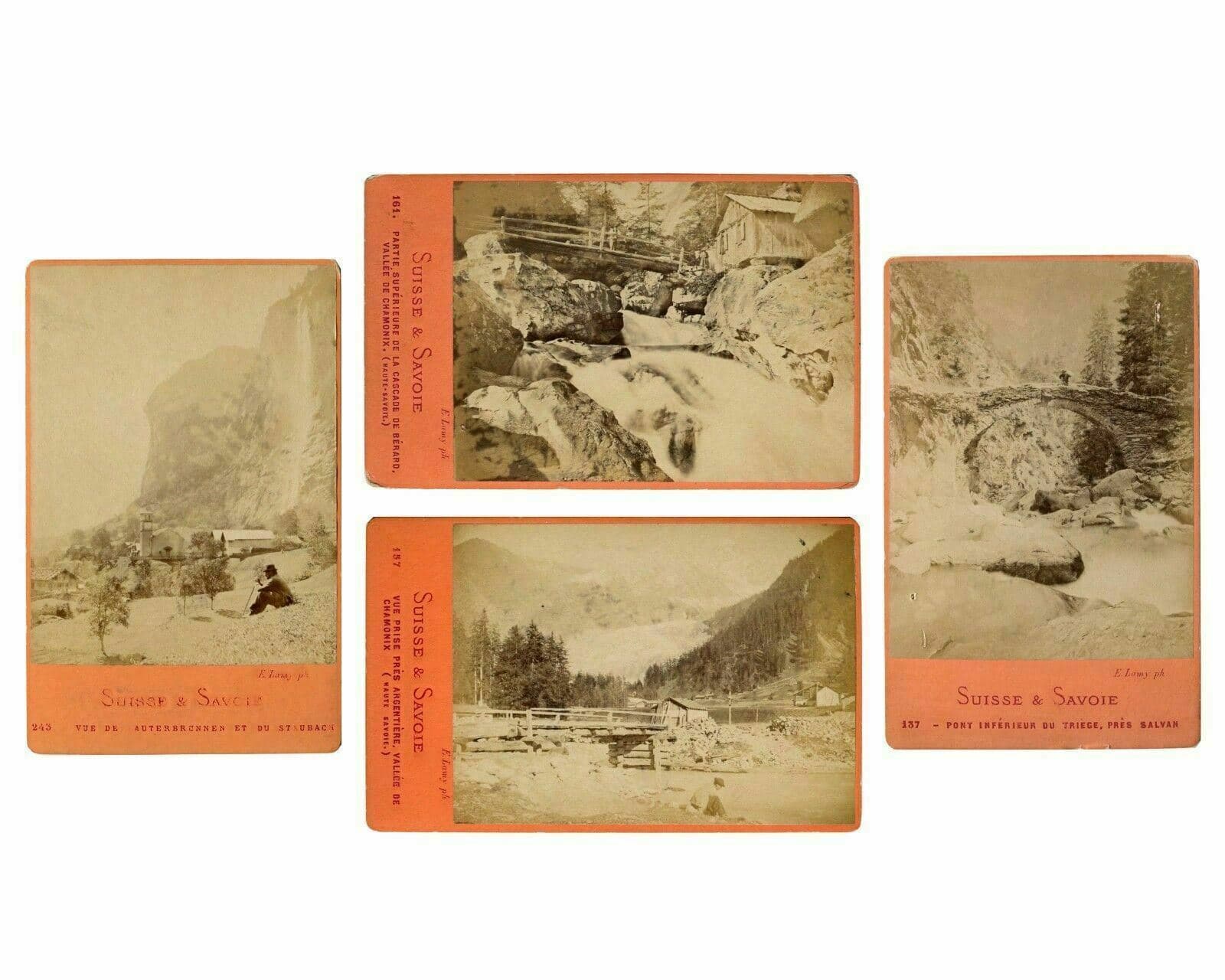 CDV E.LAMY Landscape Haute Savoie c.1880 x4 image 1