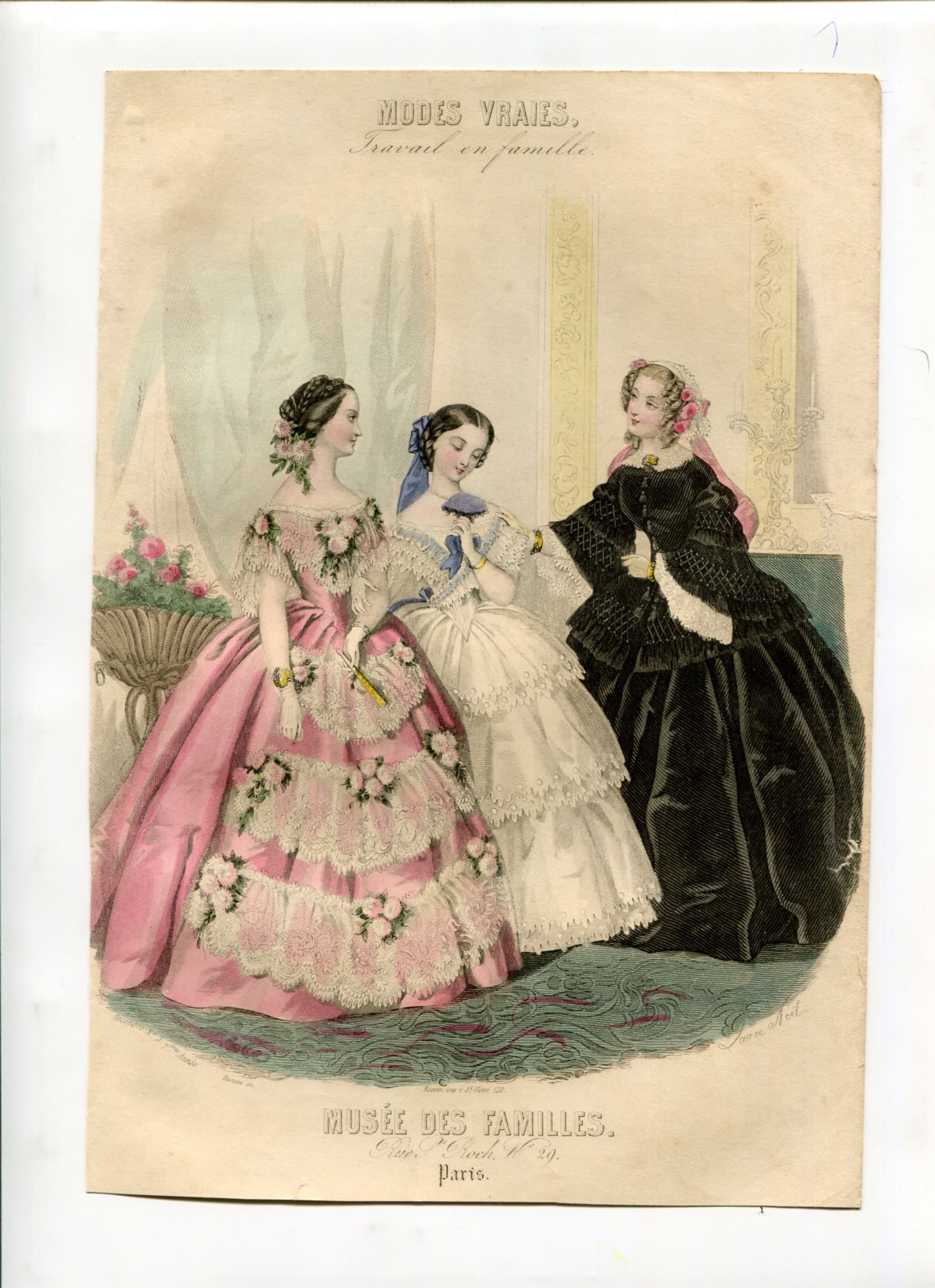 Antique Lithography Blueberry, Popy by Jean Ignace Isidore GRANDVILLE image 2