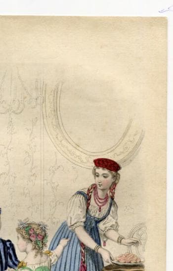 Antique Fashion Illustration - "Journal des Jeunes Personnes" Costumes and image 4
